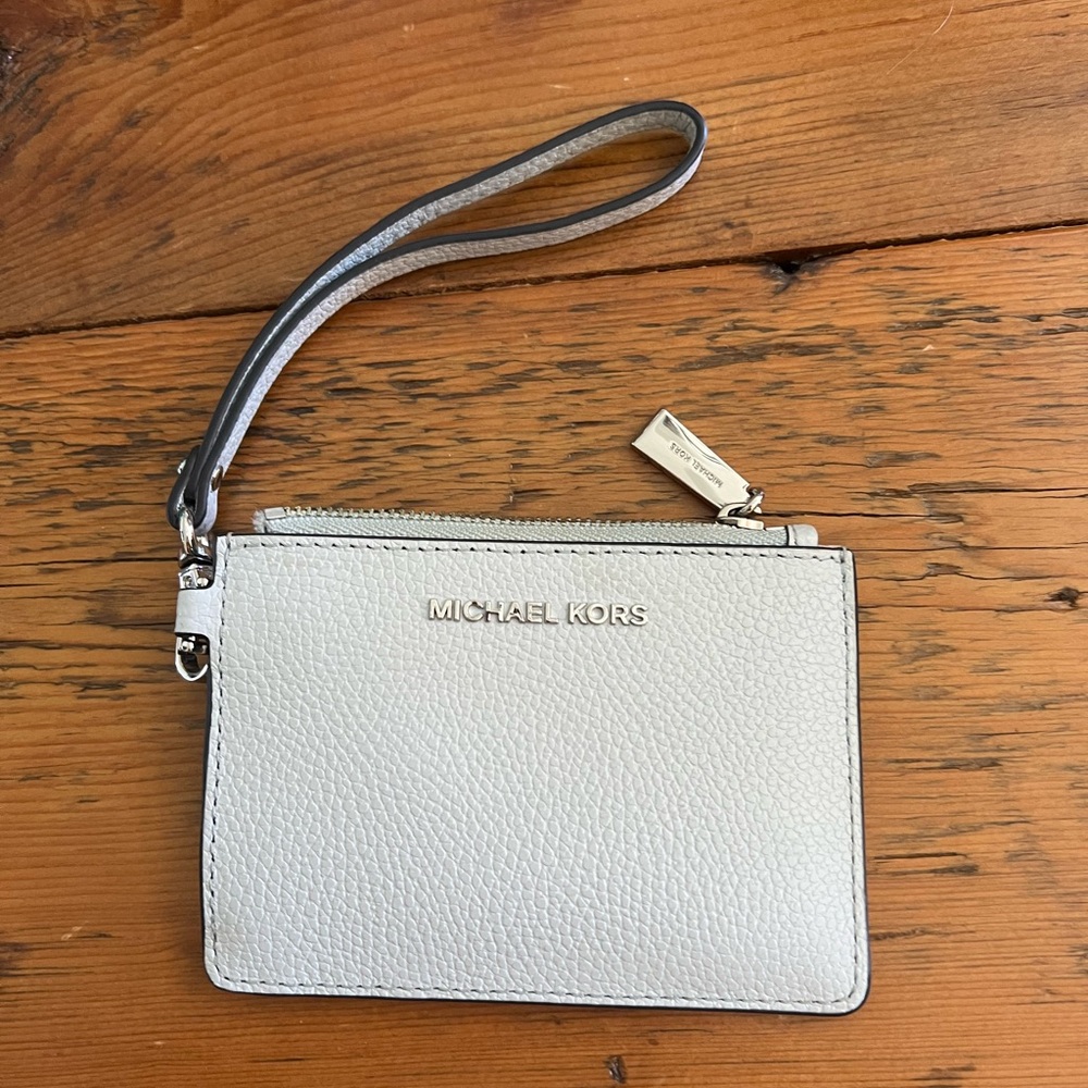 Michael Kors light blue Wristlet